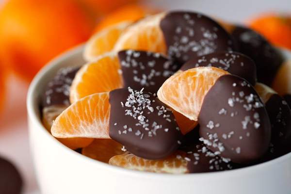 Замороженные апельсины в шоколаде